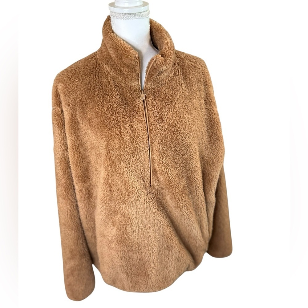 Aerie OFFLINE Sherpa Pullover 1/2 Zip Fleece Cozy Oversized Sweatshirt soft